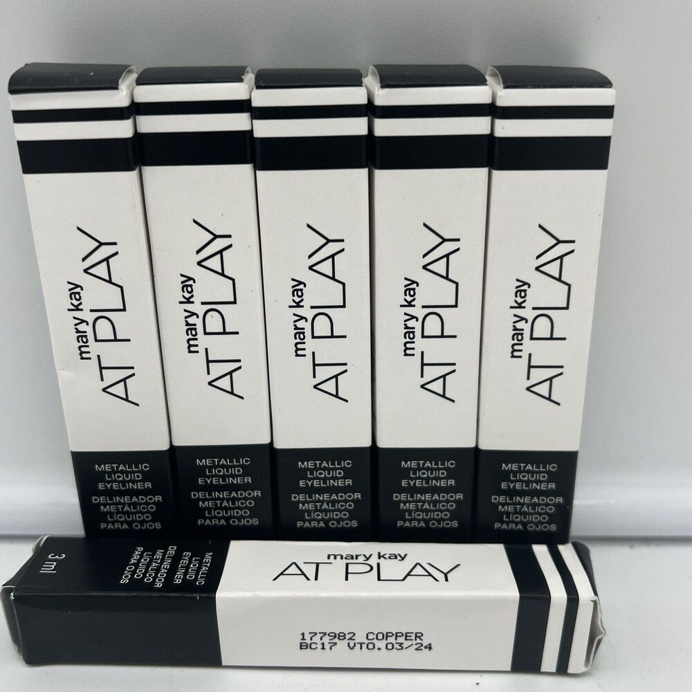 Lot Of 6 Mary Kay At Play Metallic Liquid Eyeliner Copper NEW NIB 177982